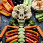 Halloween Veggie Tray Skeleton
