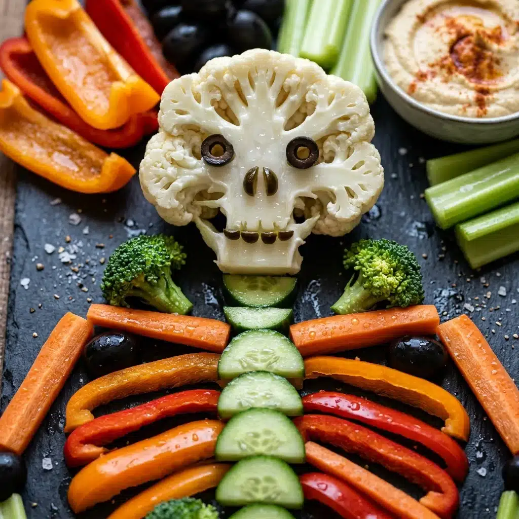 Halloween Veggie Tray Skeleton