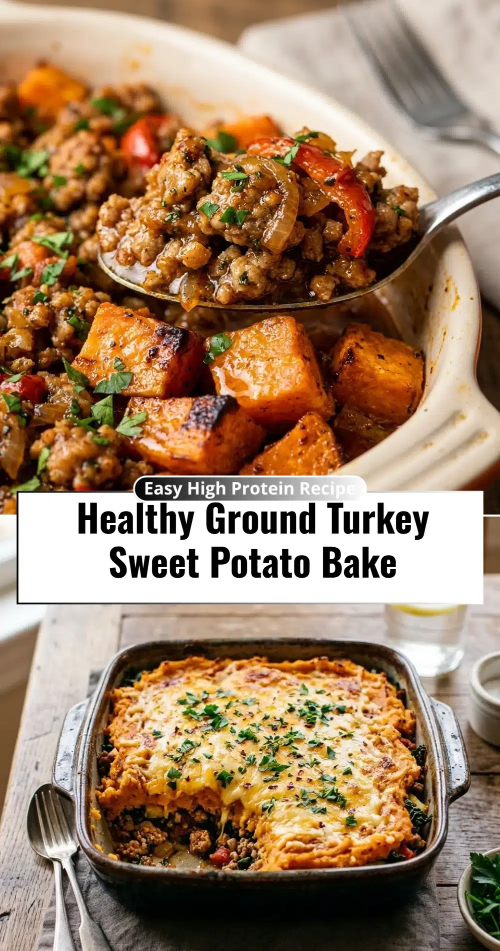 Healthy Ground Turkey Sweet Potato Bake