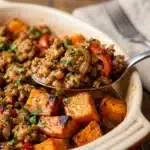 Healthy Ground Turkey Sweet Potato Bake