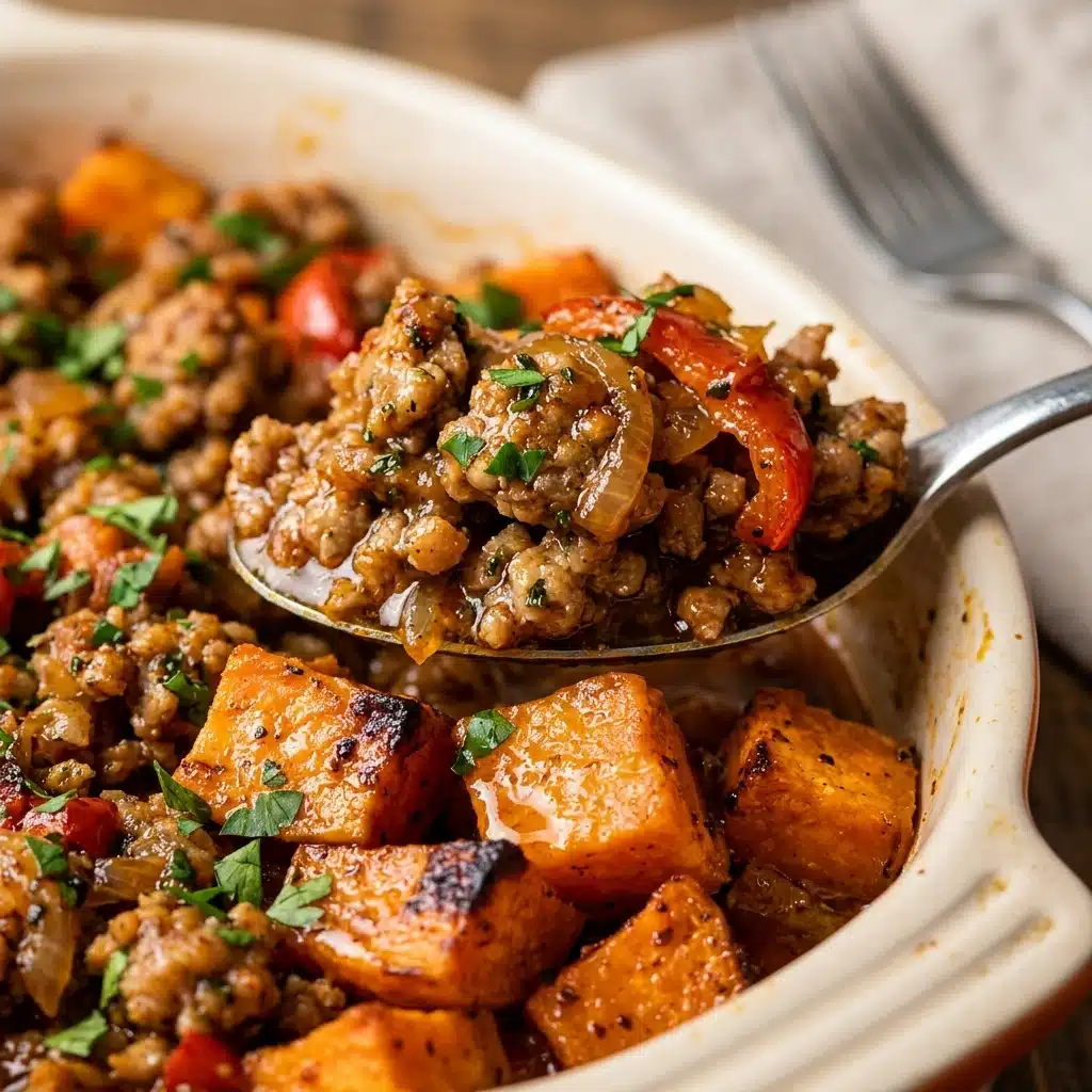 Healthy Ground Turkey Sweet Potato Bake
