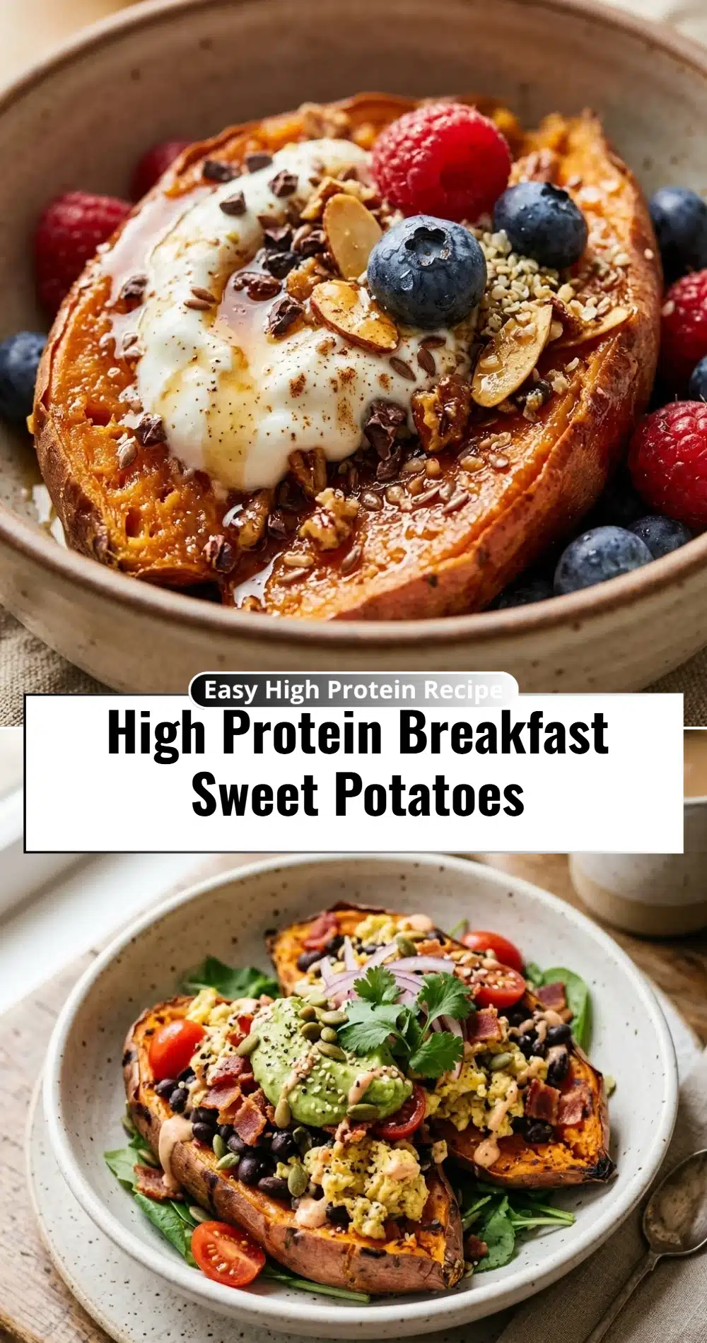 High Protein Breakfast Sweet Potatoes