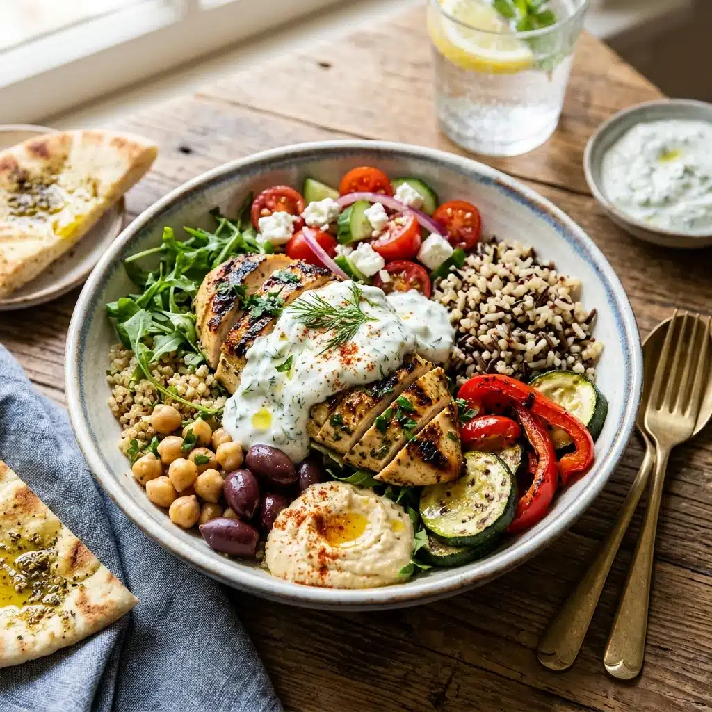 High Protein Chicken Gyro Bowls – Healthy Mediterranean Lunch