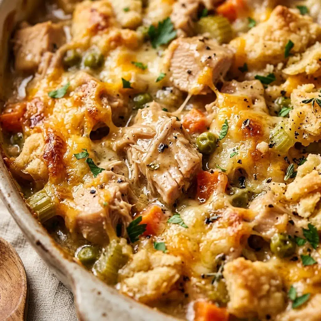 High Protein Chicken Pot Pie Casserole
