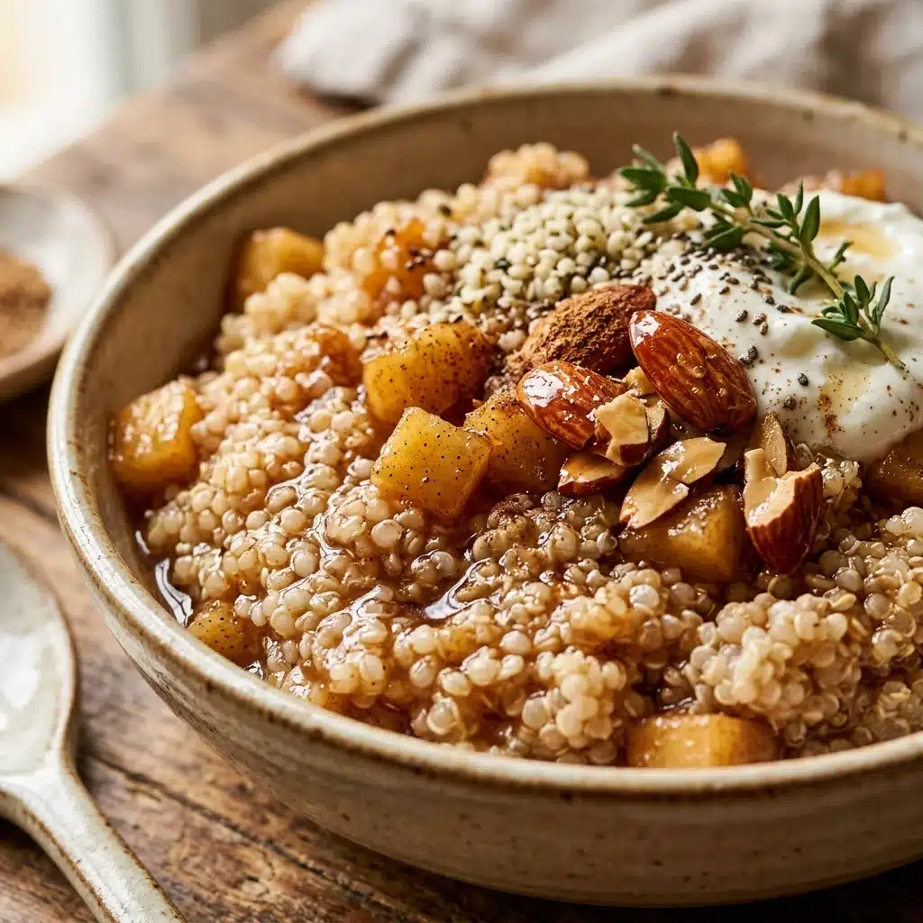 High Protein Cinnamon Apple Breakfast Quinoa