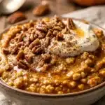 High Protein Cottage Cheese Pumpkin Pie Bowls