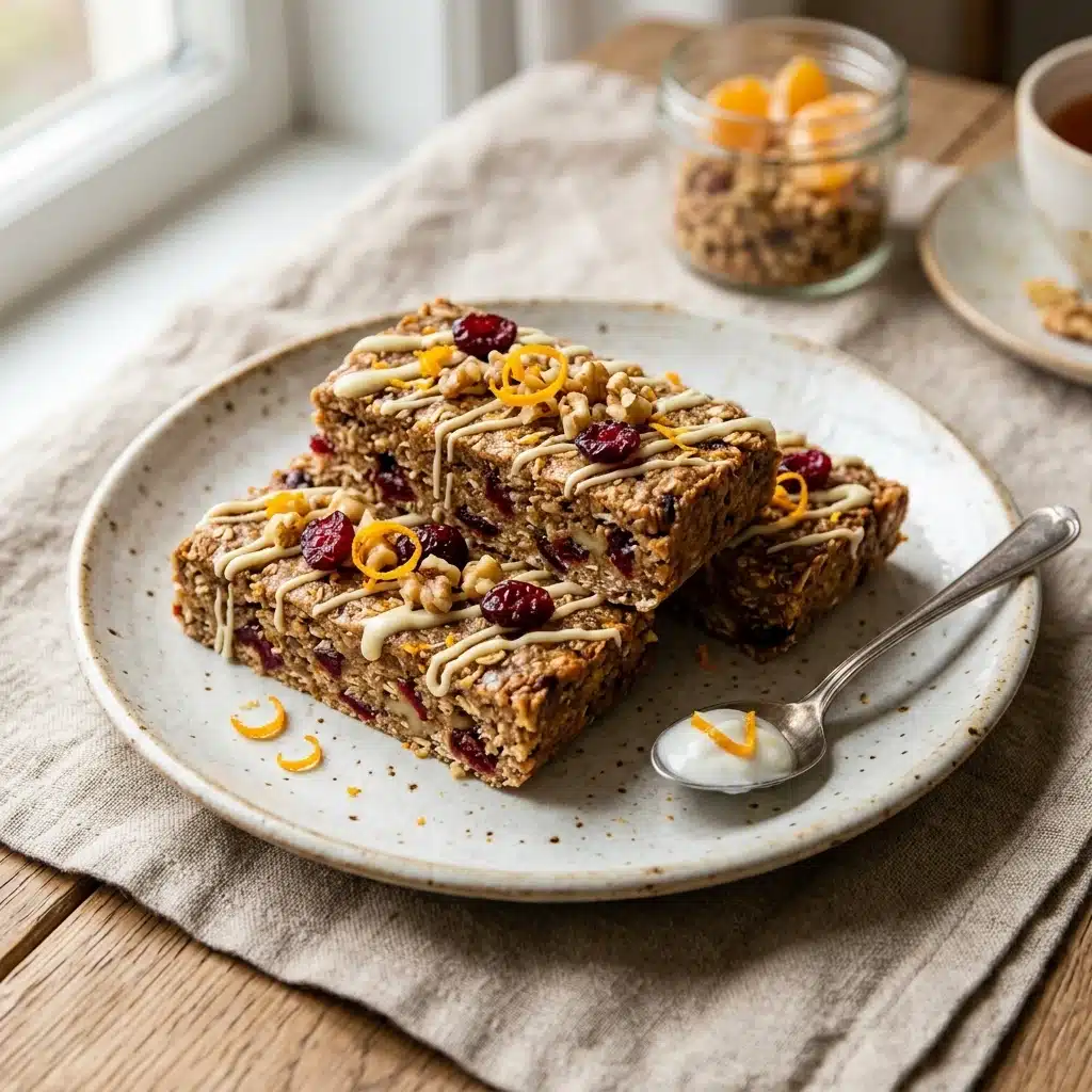 High Protein Cranberry Orange Protein Bars