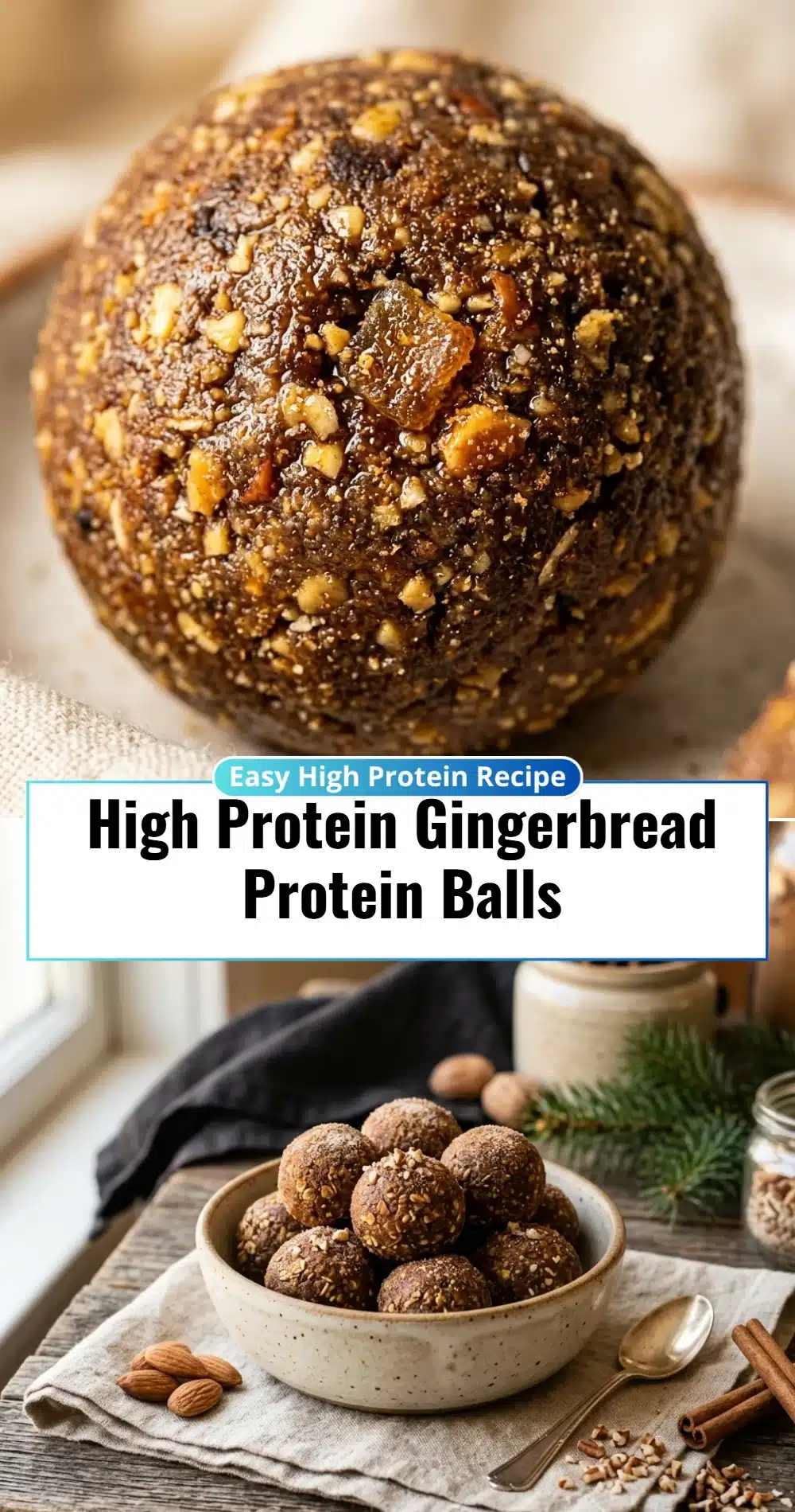 High Protein Gingerbread Protein Balls