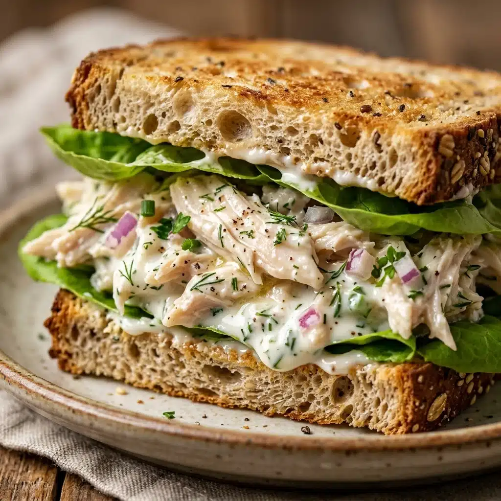 High Protein Greek Yogurt Chicken Salad Sandwich