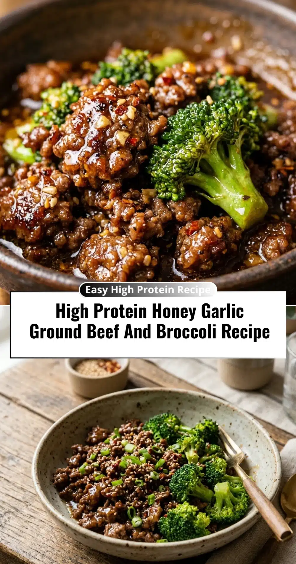 High Protein Honey Garlic Ground Beef And Broccoli Recipe