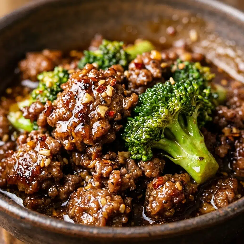 High Protein Honey Garlic Ground Beef And Broccoli Recipe