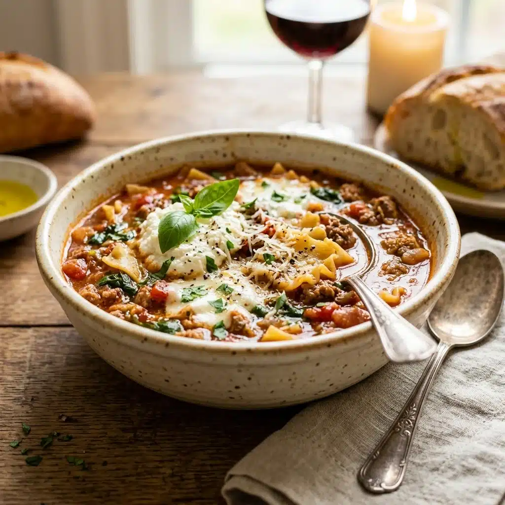 High Protein Lasagna Soup 30 Minute Dinner
