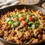 High Protein One Pan Ground Turkey Taco Skillet