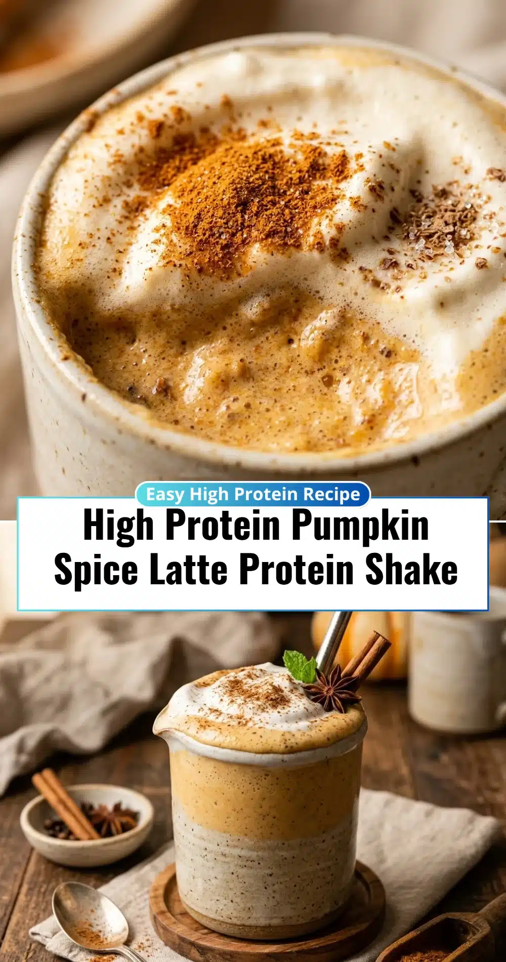 High Protein Pumpkin Spice Latte Protein Shake