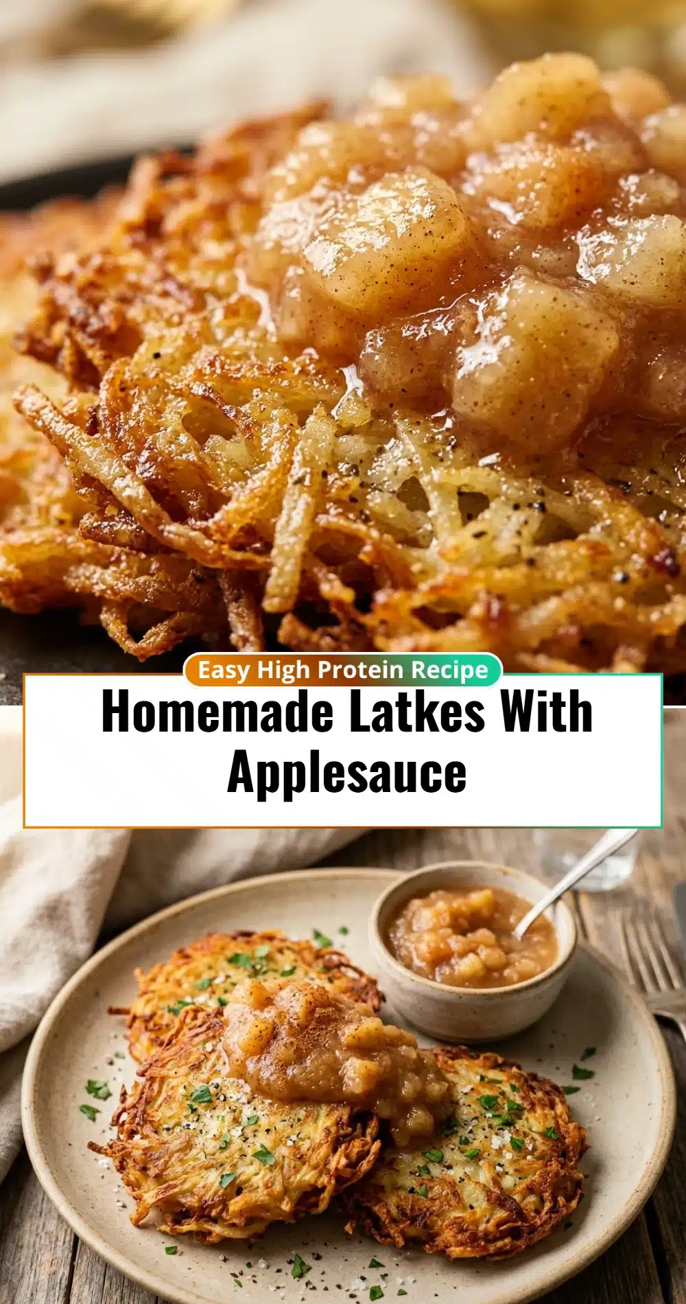 Homemade Latkes With Applesauce