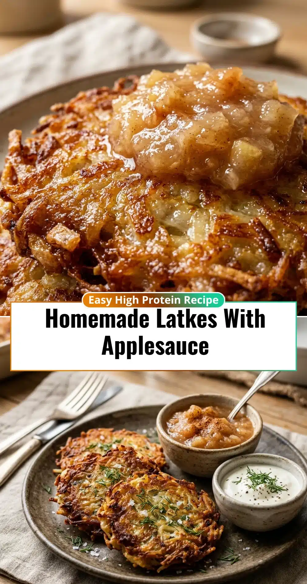 Homemade Latkes With Applesauce