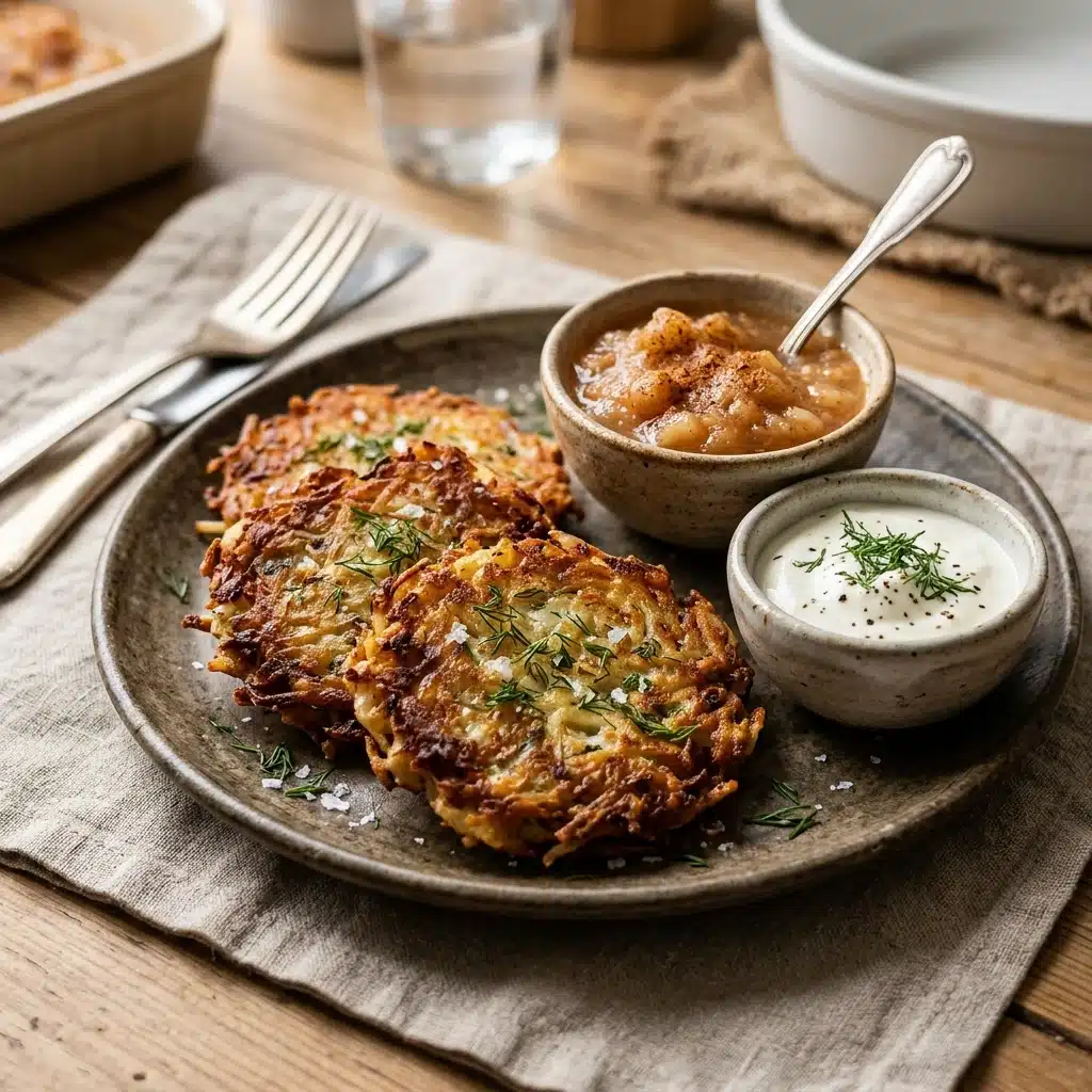 Homemade Latkes With Applesauce