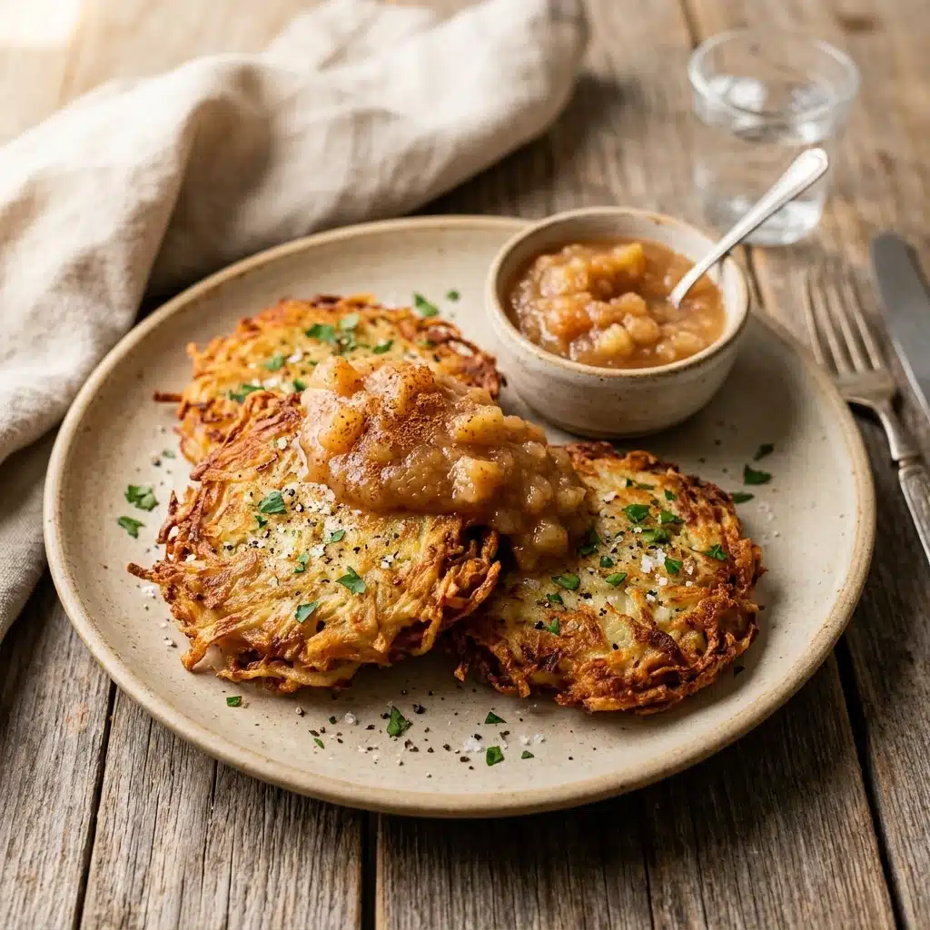 Homemade Latkes With Applesauce