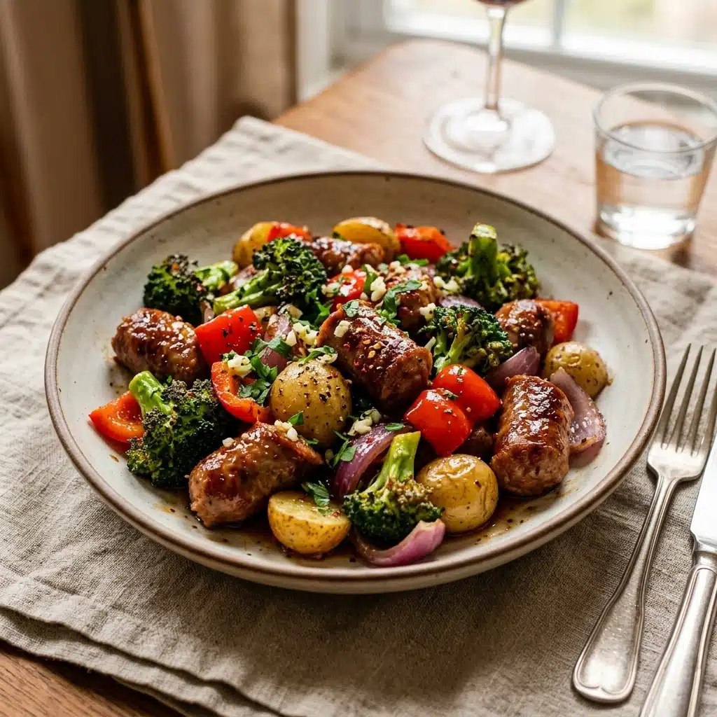 Honey Garlic Beef Sausage and Veggies