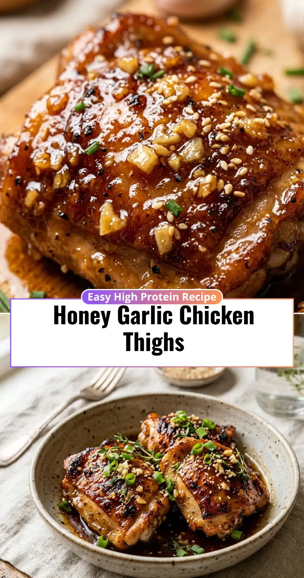 Honey Garlic Chicken Thighs