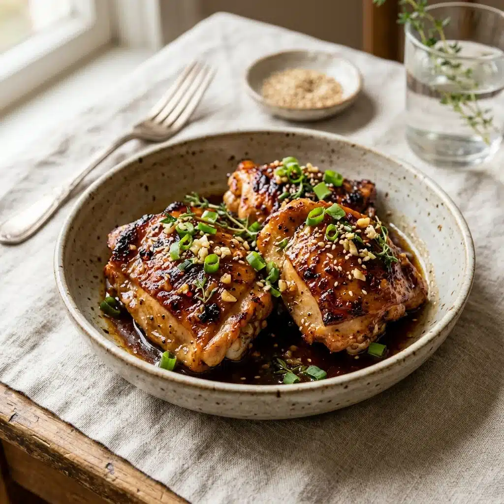 Honey Garlic Chicken Thighs