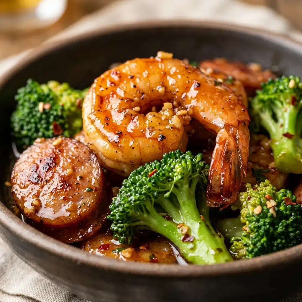 Honey Garlic Shrimp, Sausage and Broccoli – Easy Dinner Recipe