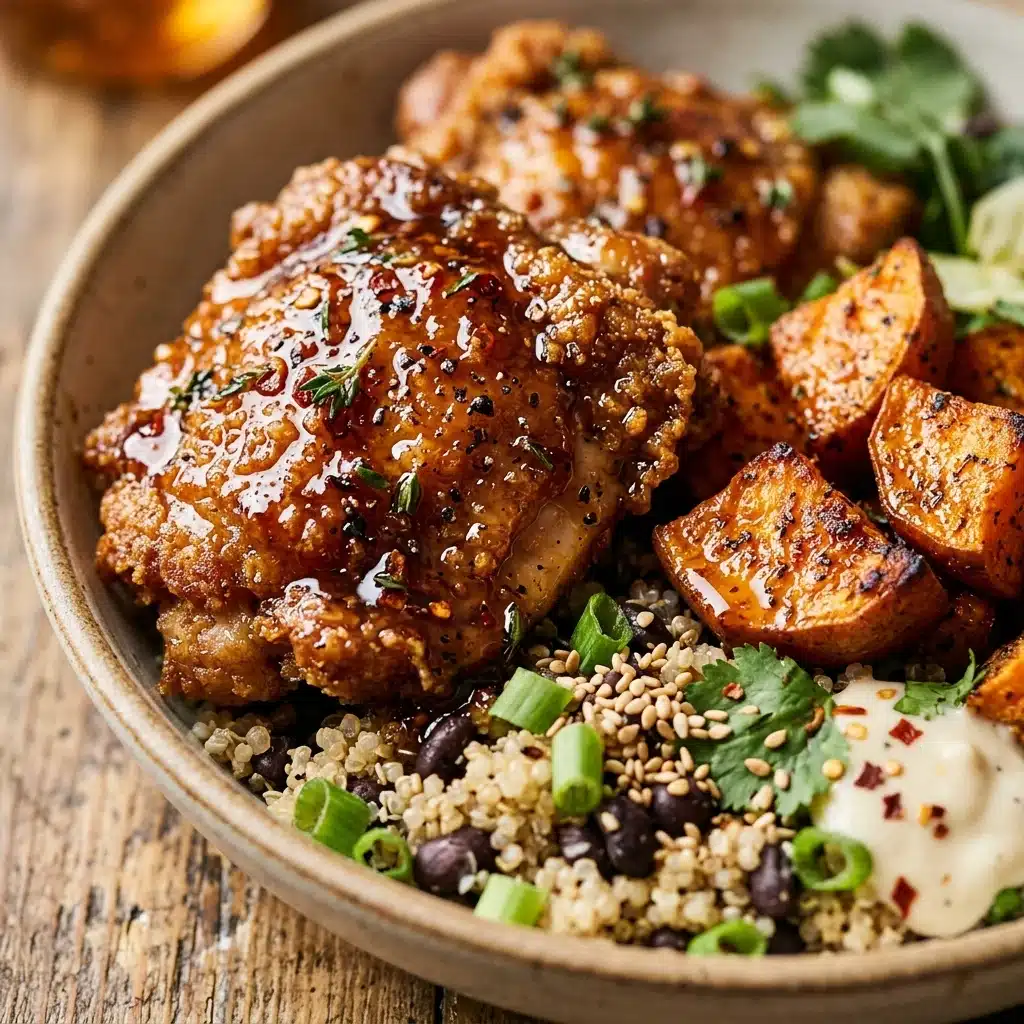 Hot Honey Chicken and Sweet Potato Bowls