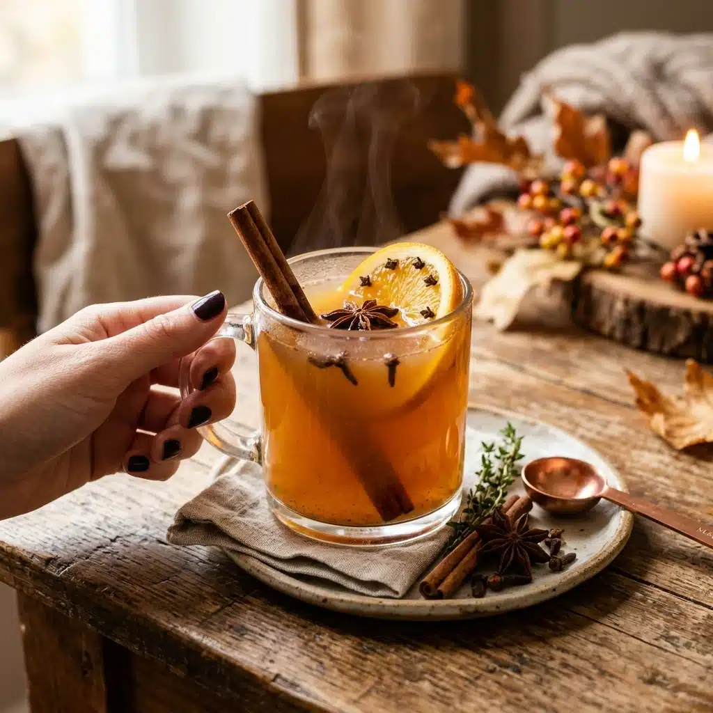 Hot Spiced Apple Cider Mocktail