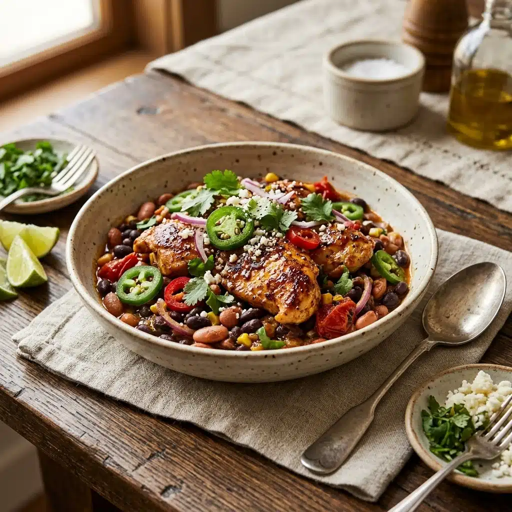 Jalapeño Chicken and Beans