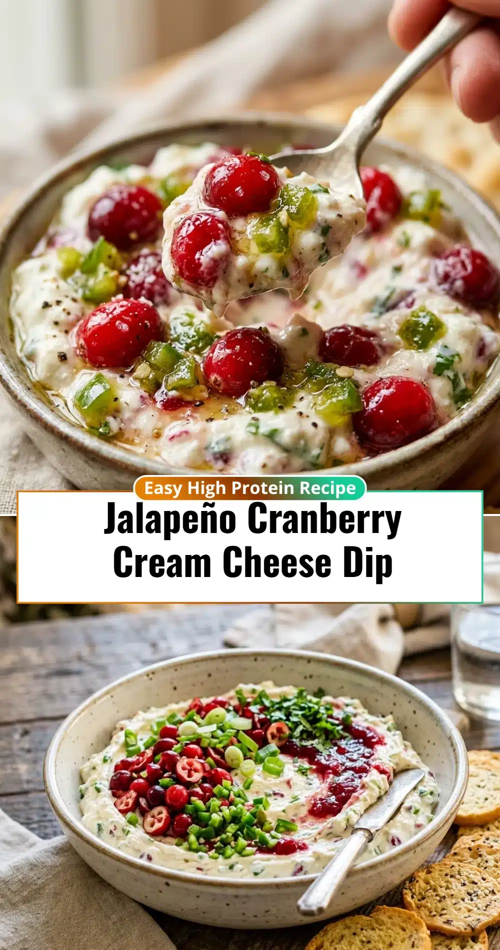 Jalapeño Cranberry Cream Cheese Dip