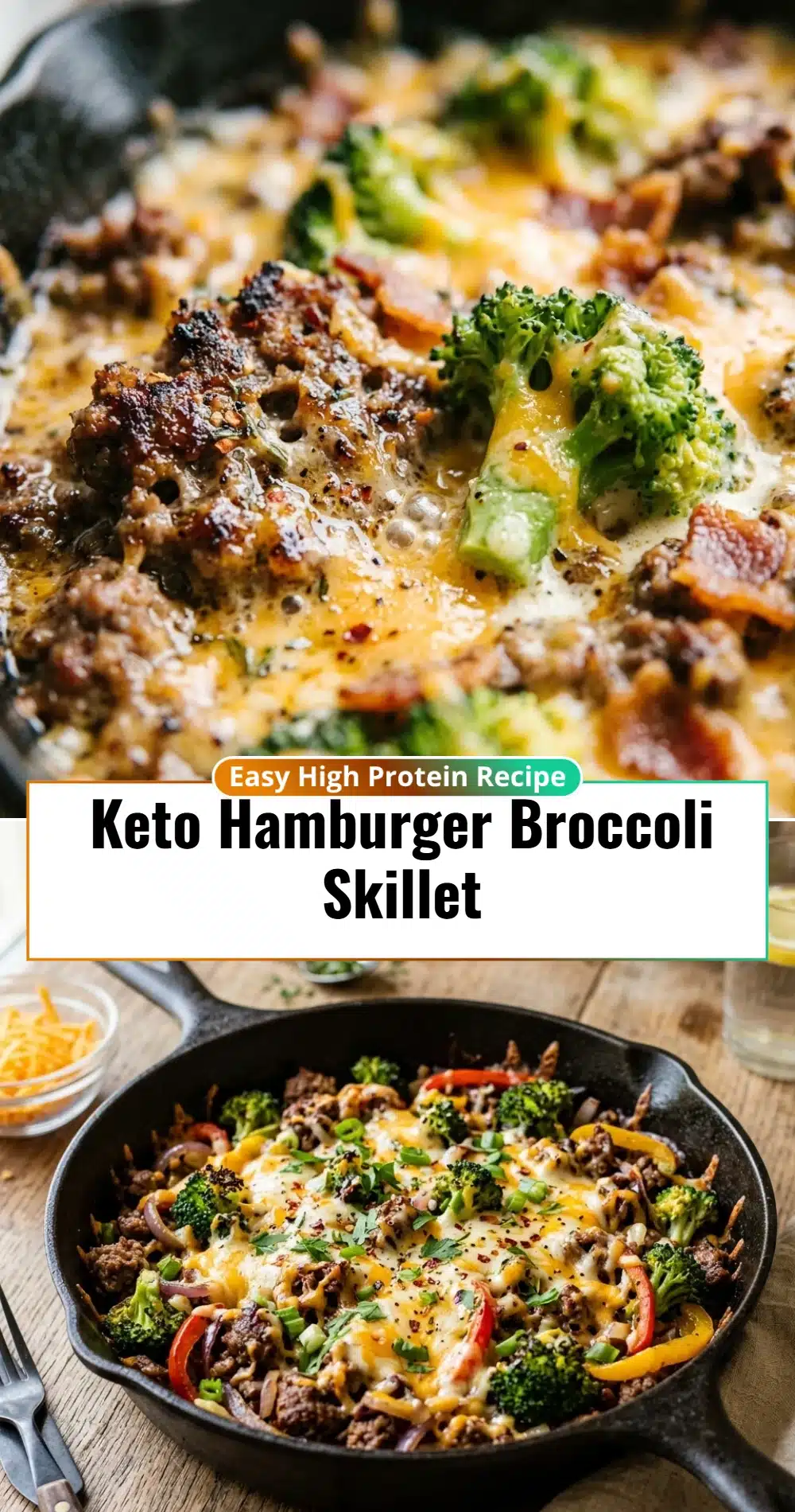 Keto Hamburger Broccoli Skillet