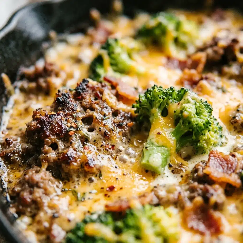 Keto Hamburger Broccoli Skillet