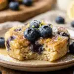 Lemon Blueberry Cottage Cheese Pancake Bites
