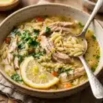 Lemon Chicken Orzo Soup