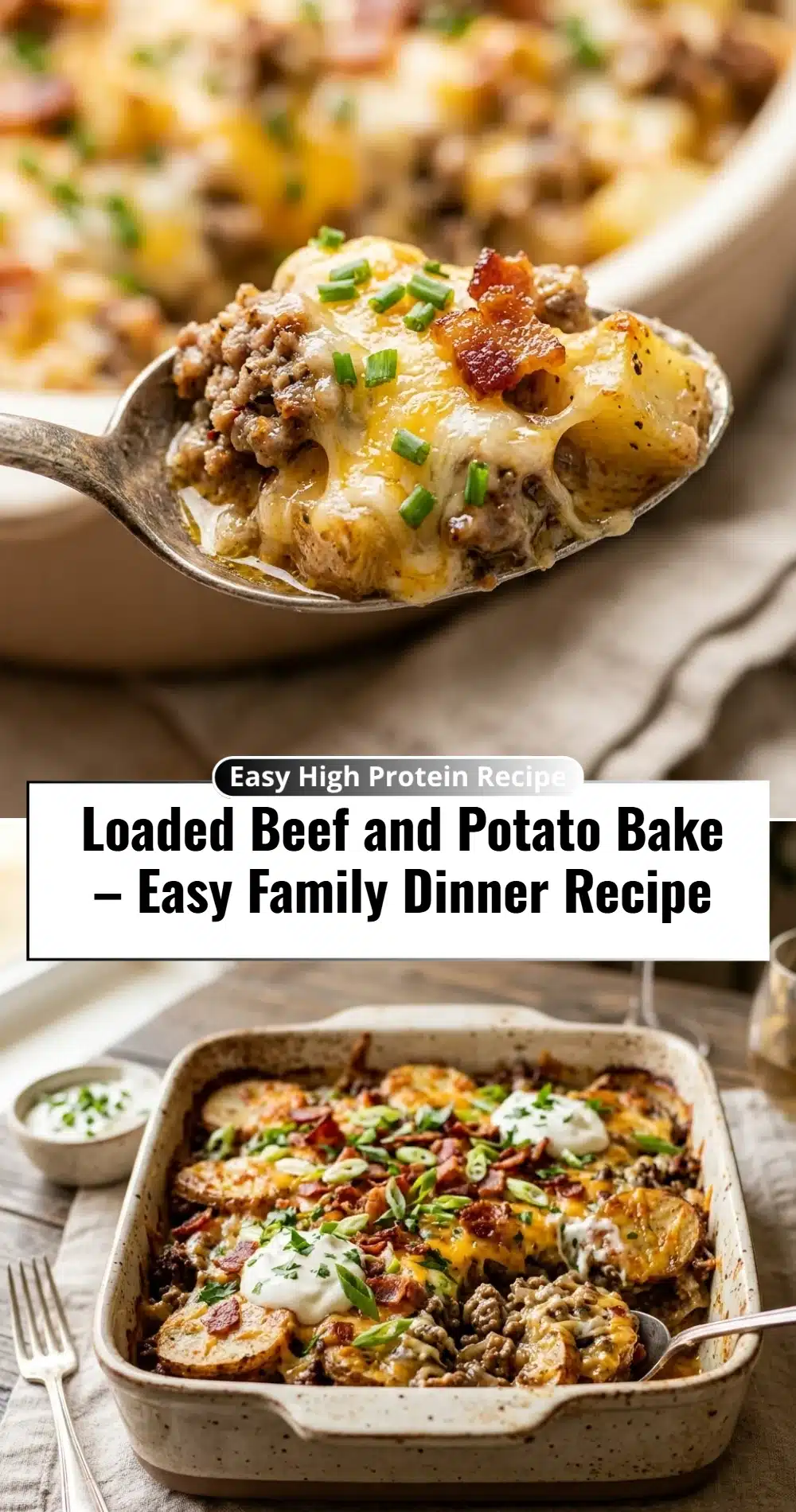 Loaded Beef and Potato Bake – Easy Family Dinner Recipe