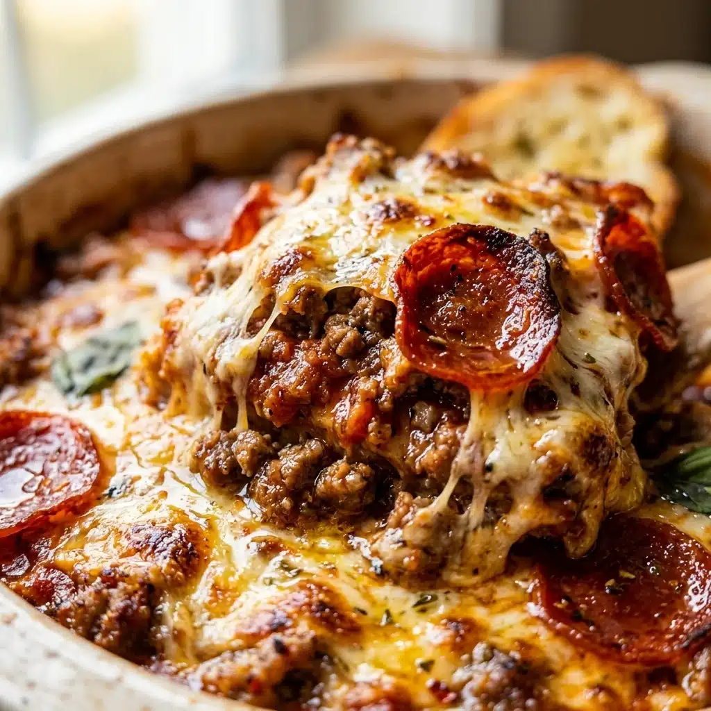 Low Carb Pizza Casserole with Ground Beef