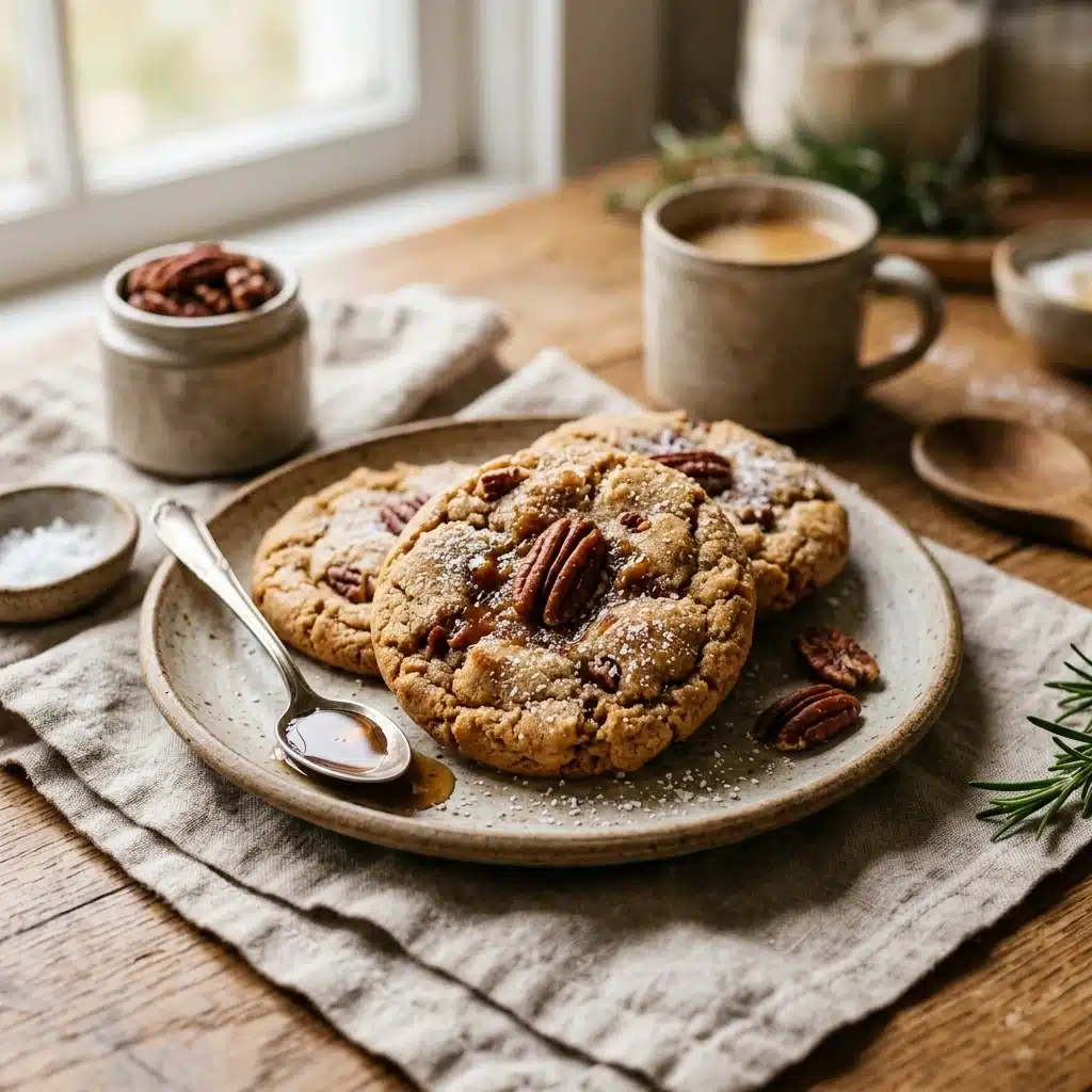 Maple Brown Butter Pecan Cookies