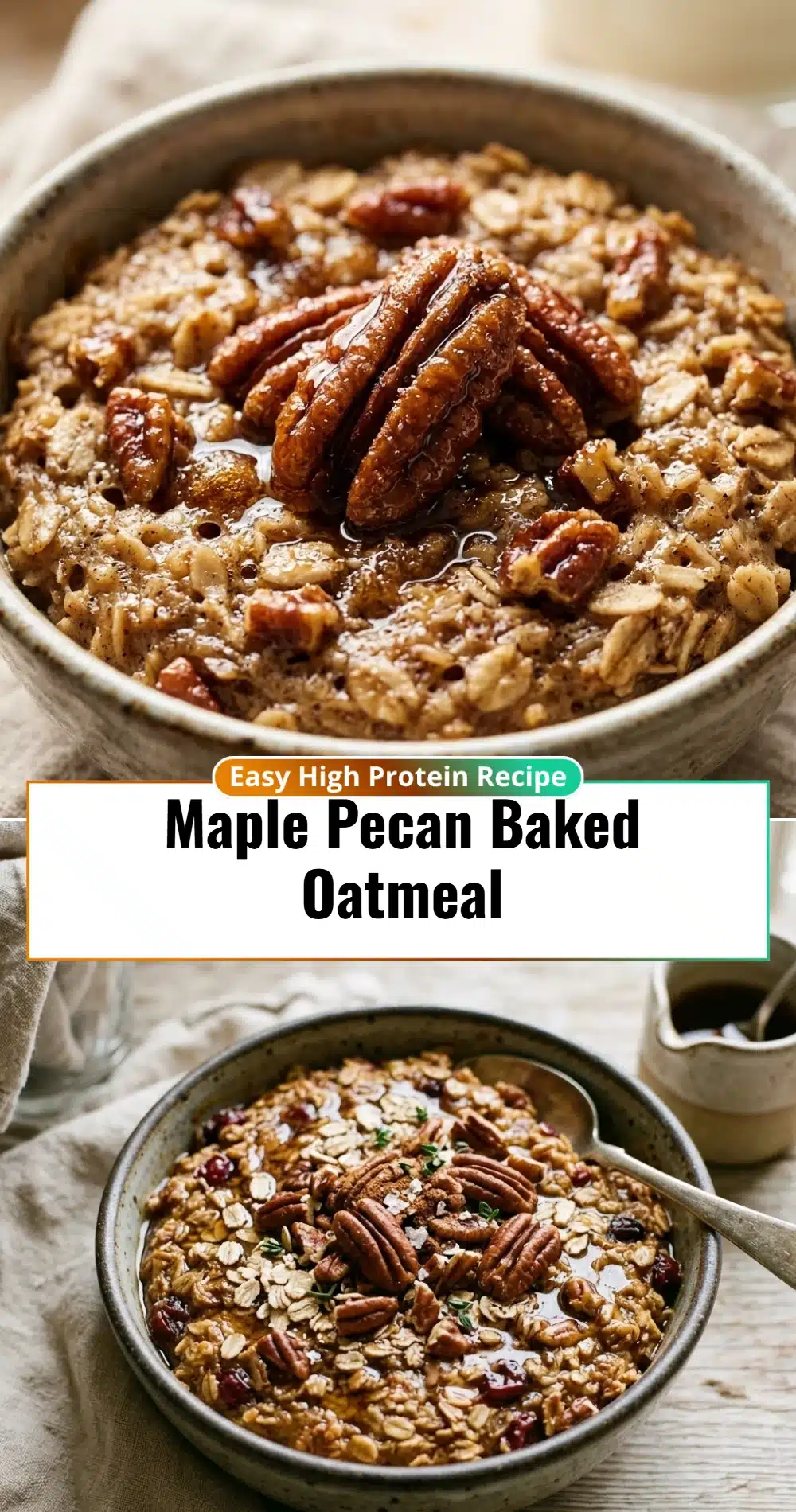 Maple Pecan Baked Oatmeal