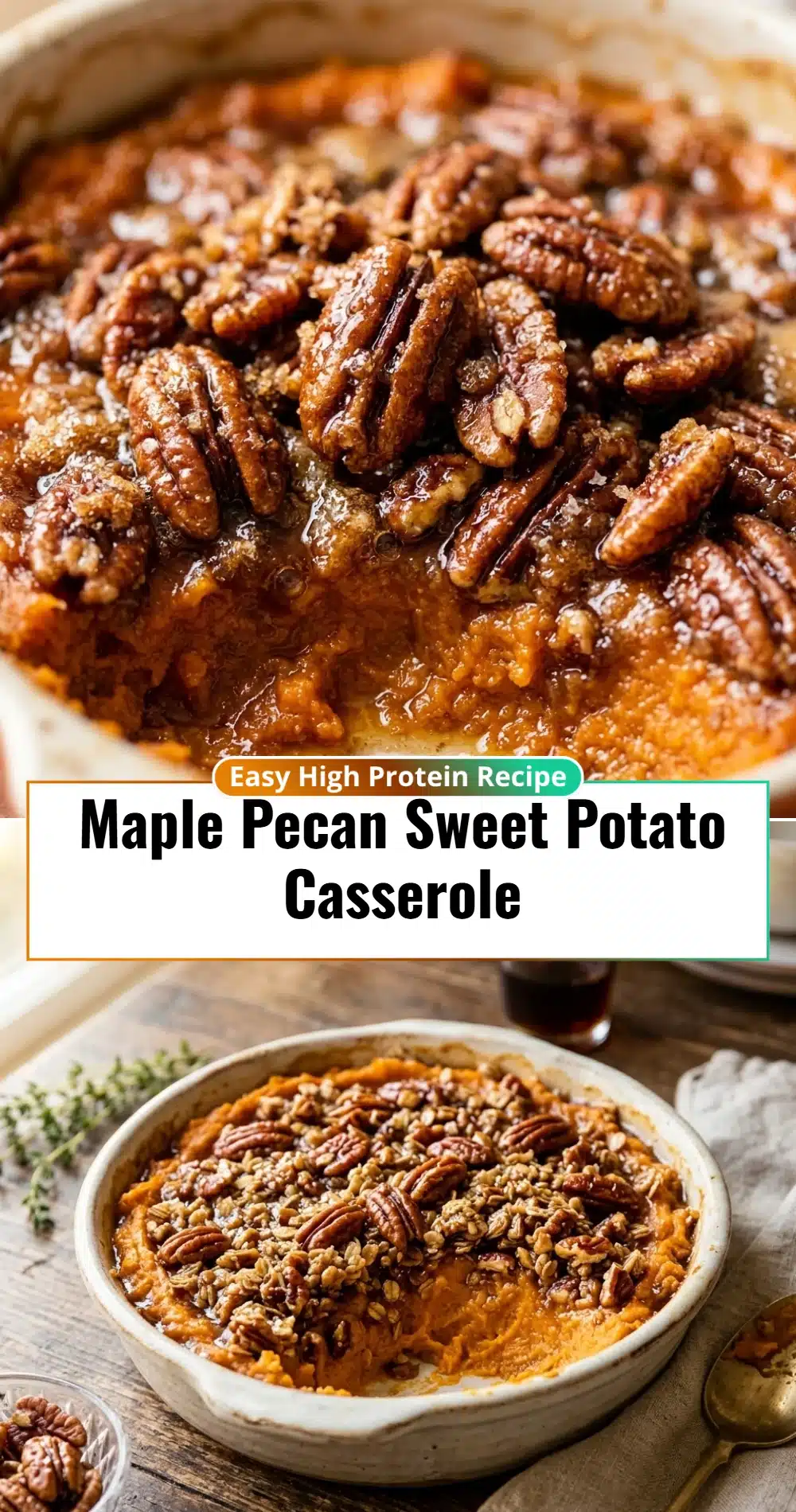 Maple Pecan Sweet Potato Casserole