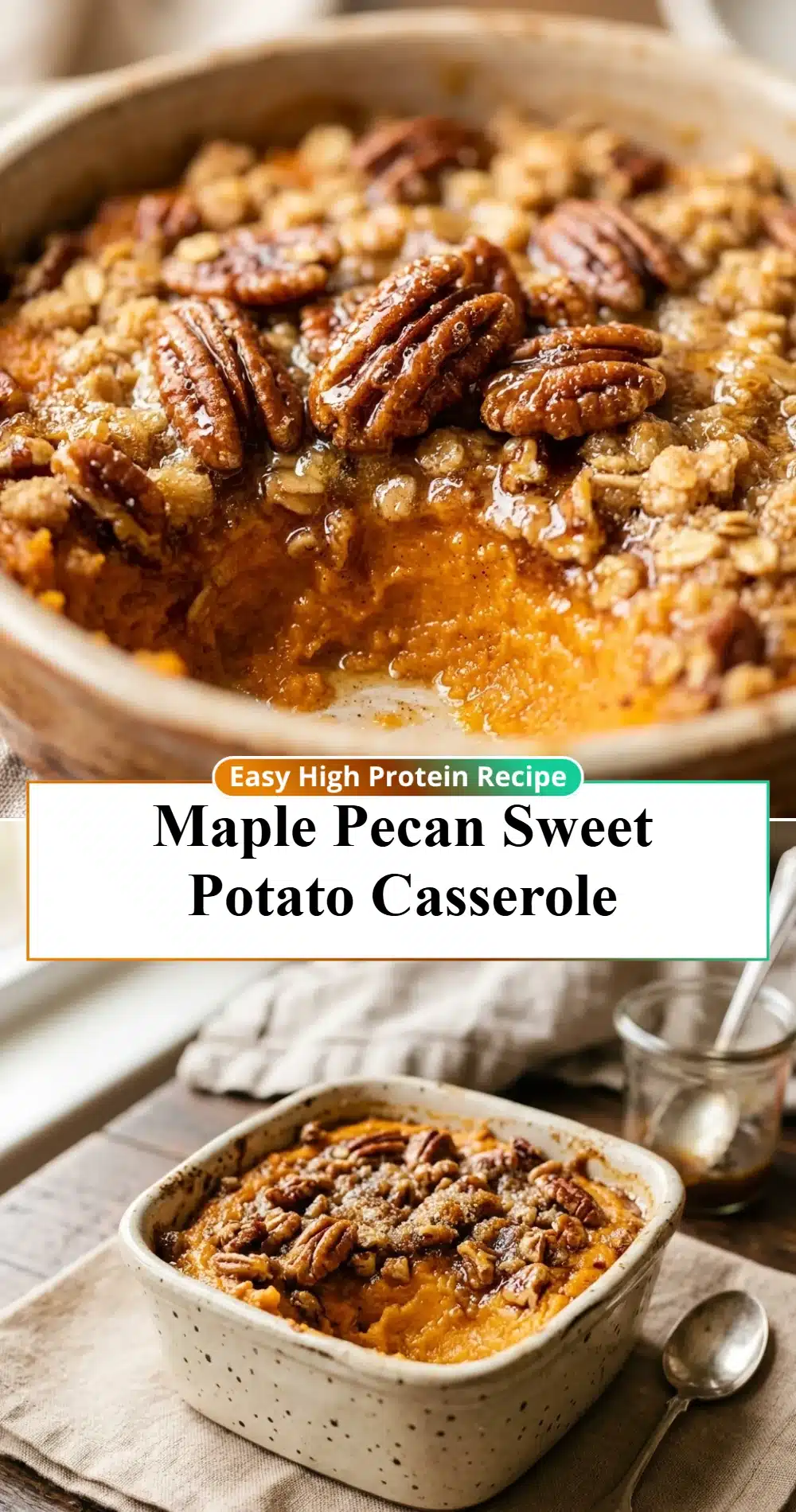 Maple Pecan Sweet Potato Casserole