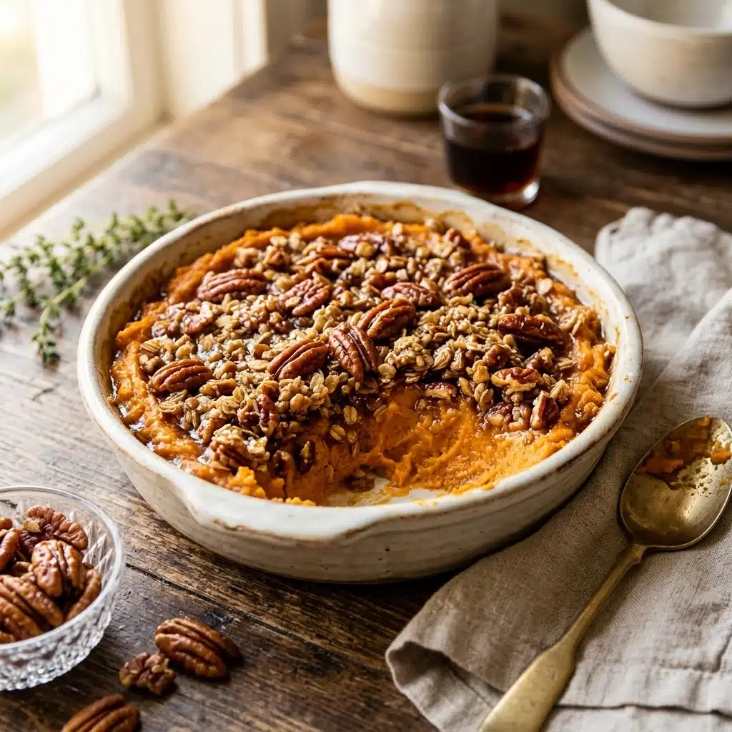 Maple Pecan Sweet Potato Casserole
