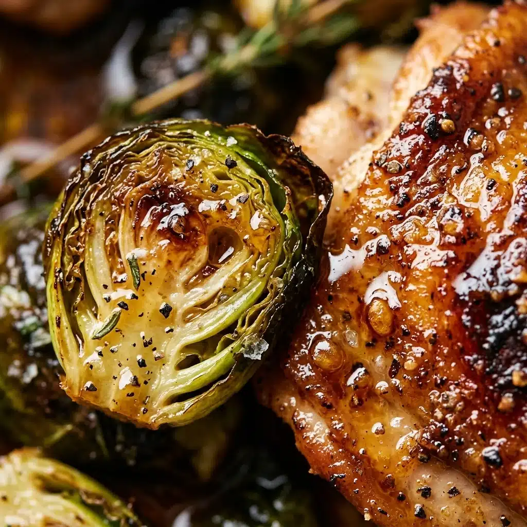 Maple Roasted Chicken and Brussels Sprouts