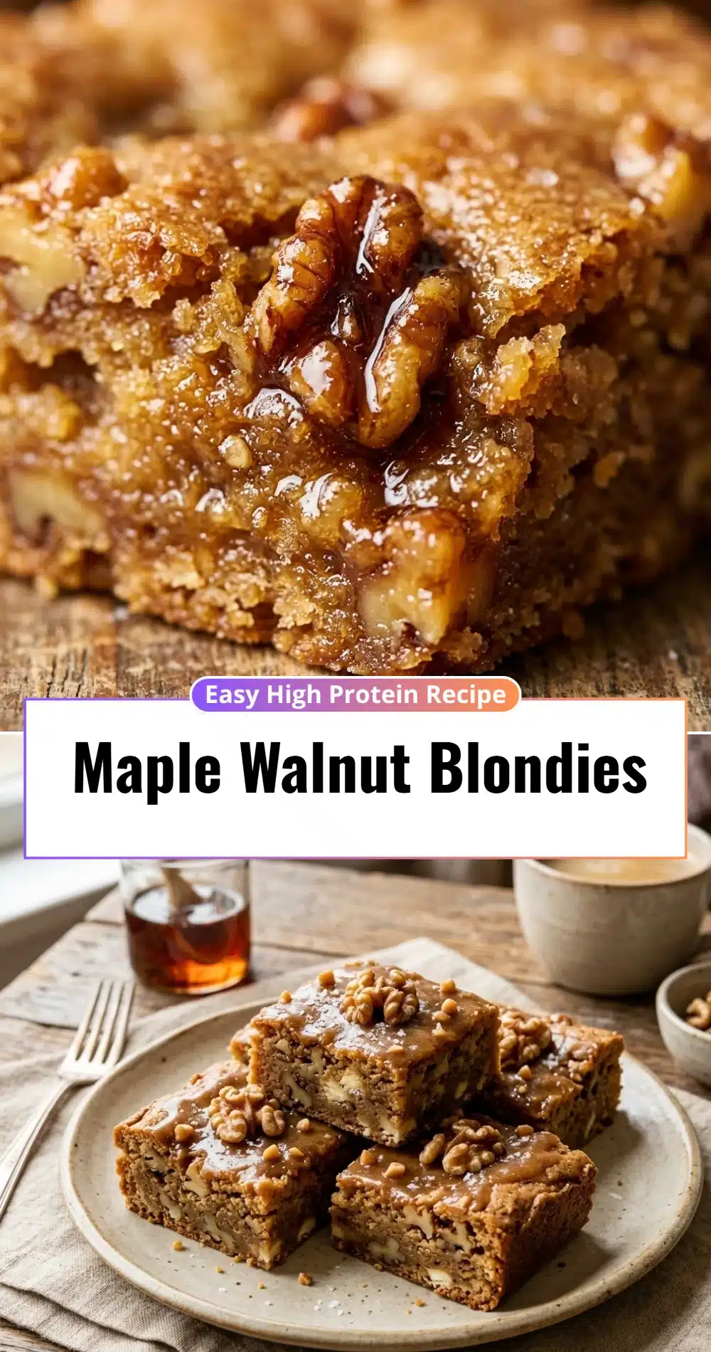 Maple Walnut Blondies