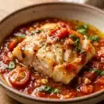 Mediterranean Cod in Tomato Basil Sauce
