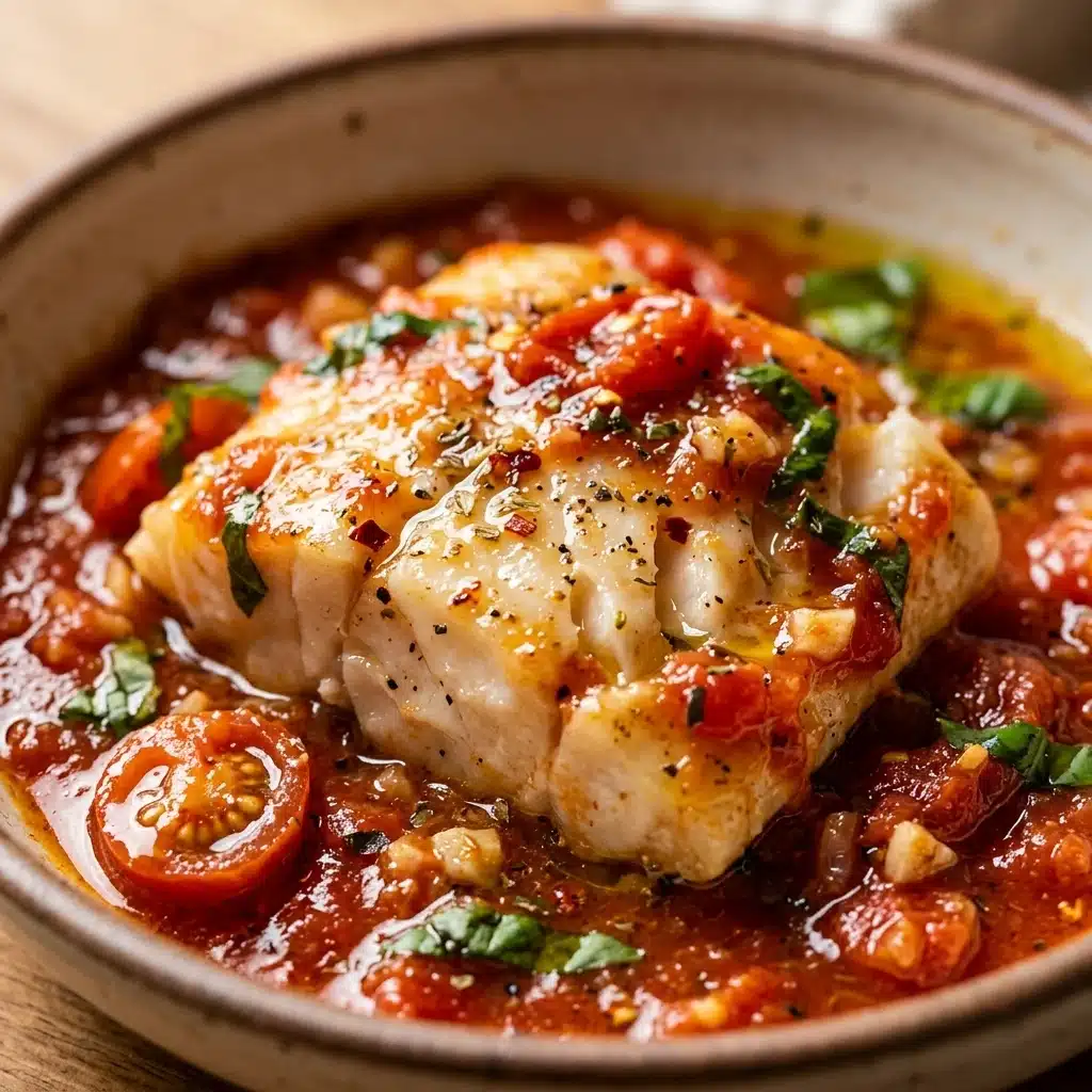 Mediterranean Cod in Tomato Basil Sauce