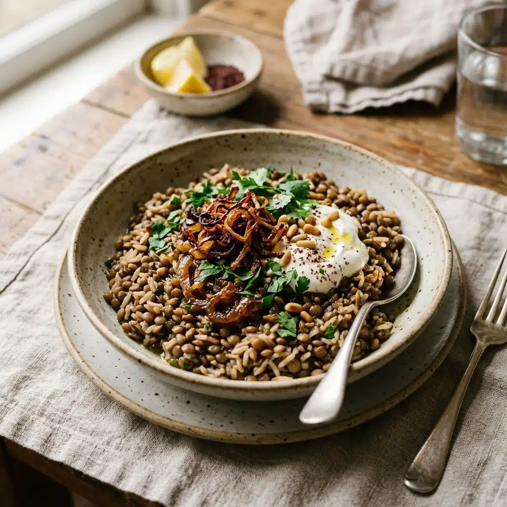 Mediterranean Lentils and Rice
