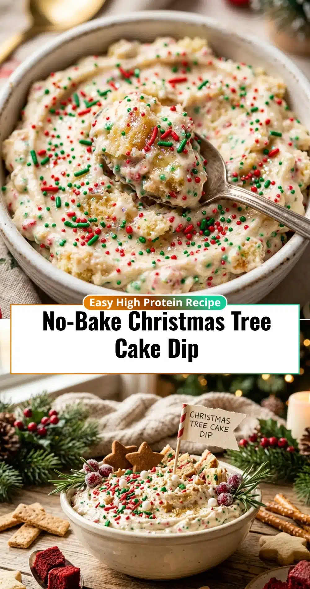 No-Bake Christmas Tree Cake Dip