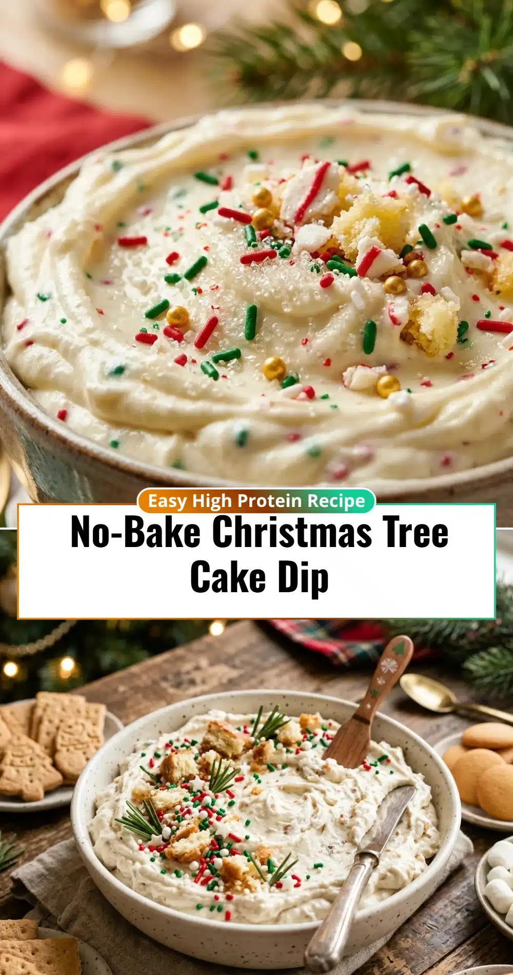 No-Bake Christmas Tree Cake Dip