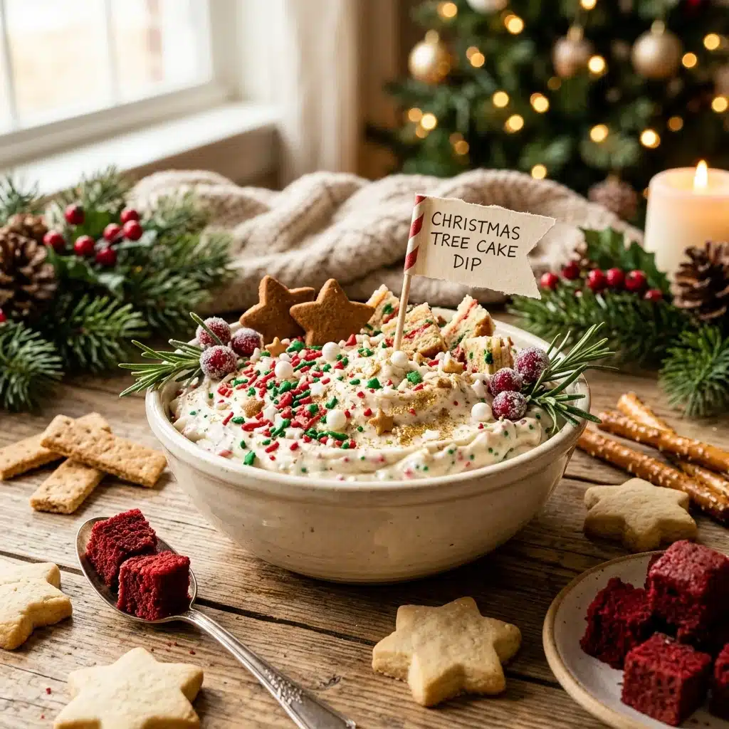 No-Bake Christmas Tree Cake Dip