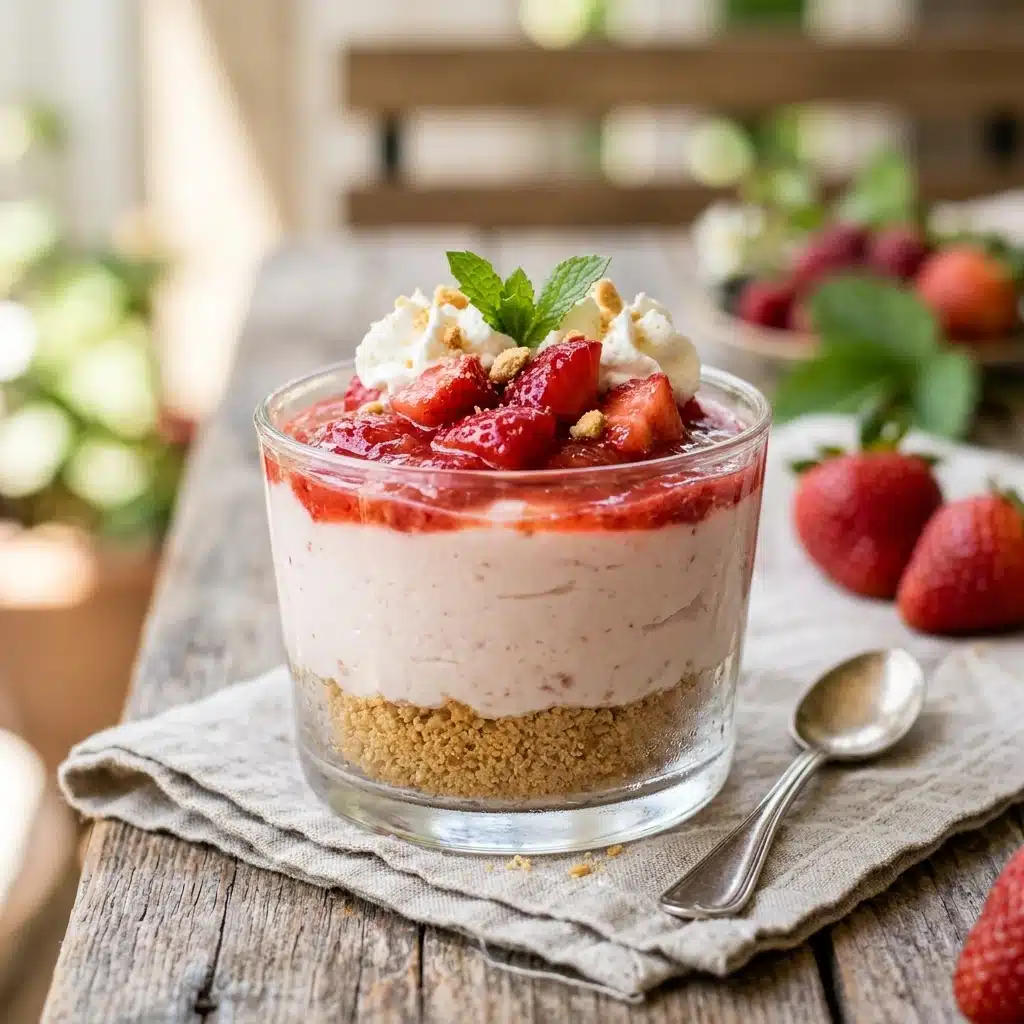 No-Bake Strawberry Cheesecake Cups – Easy Summer Dessert